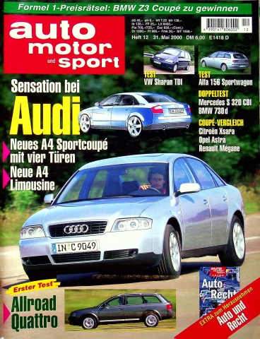 Deckblatt Auto Motor und Sport (12/2000)